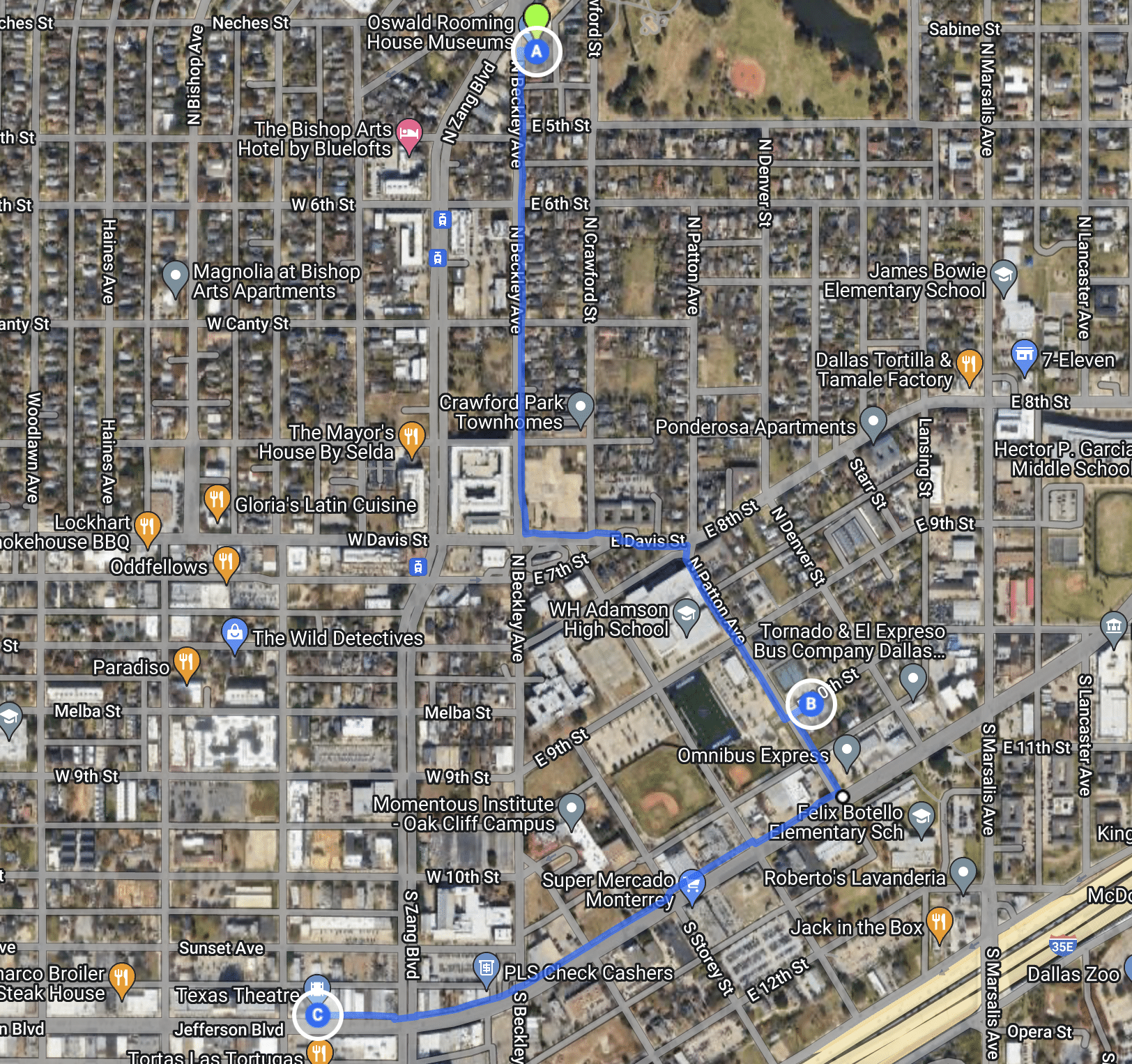 Image from Movements of Lee Harvey Oswald after the assassination of President Kennedy