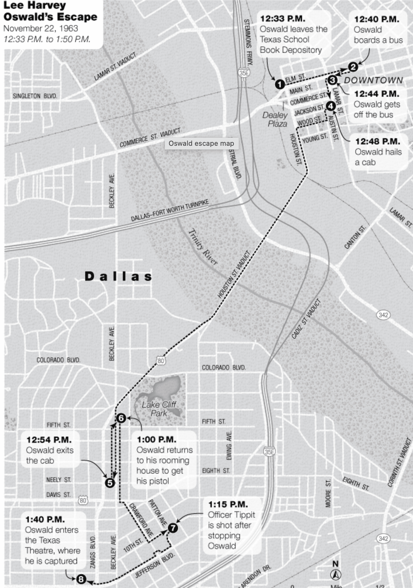 Image from Movements of Lee Harvey Oswald after the assassination of President Kennedy