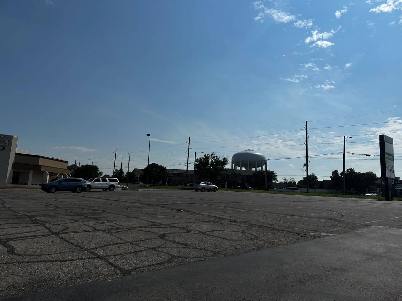 Brittany Center Parking Lot where Marine Hedge's car was located. Brittany Center Parking Lot where Marine Hedge's car was located.